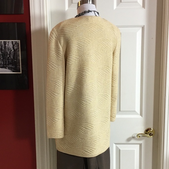 ESCADA Gold Cardigan Sweater! Exceptional Luxury! Size Small Metallic Long - Picture 6 of 8